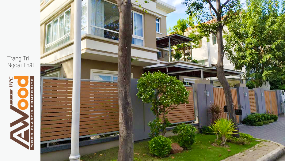 gỗ nhựa AWood ốp trang trí ngoài trời