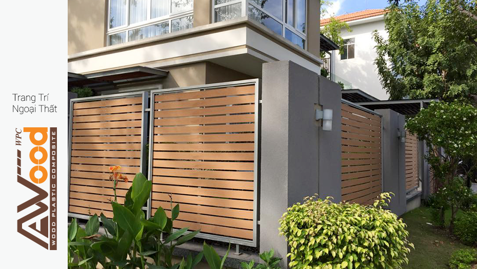 gỗ nhựa AWood ốp trang trí ngoài trời