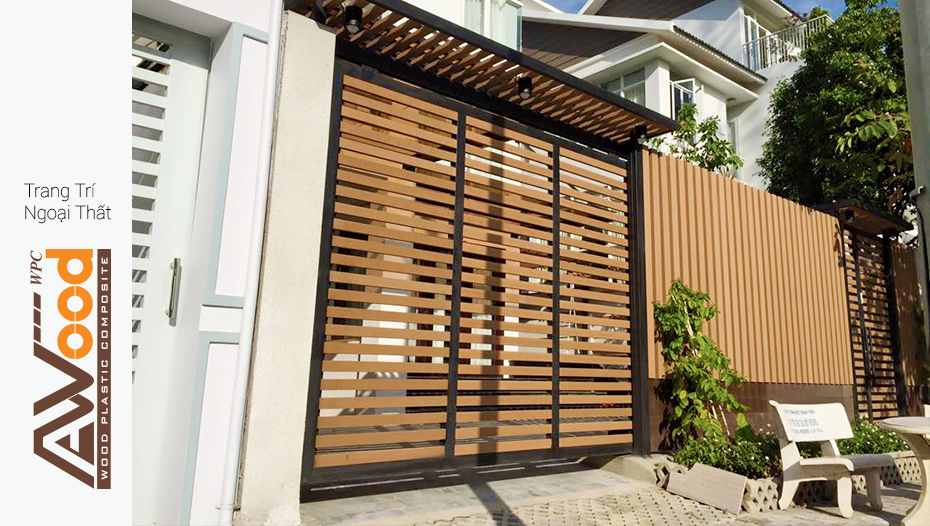 gỗ nhựa AWood ốp trang trí ngoài trời