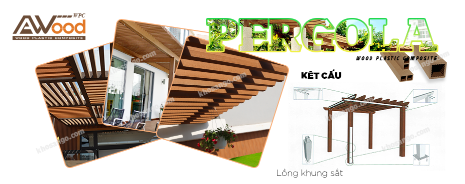 giàn leo hoa pergola