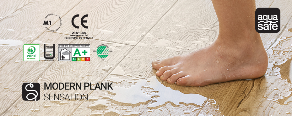 sàn gỗ pergo modern plank công nghệ aquasafe