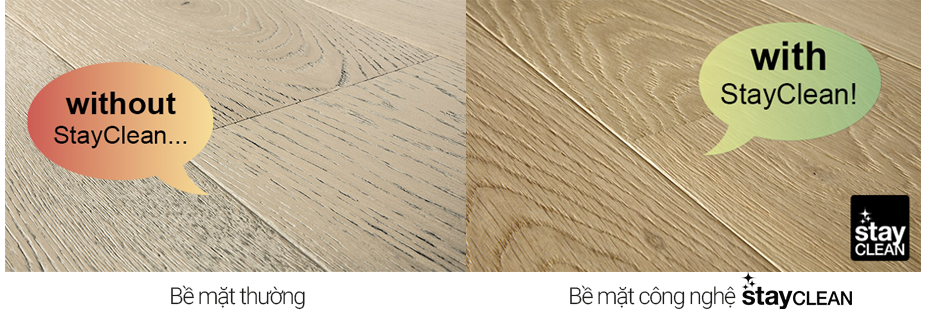 tính năng stayclean sàn gỗ pergo parquet