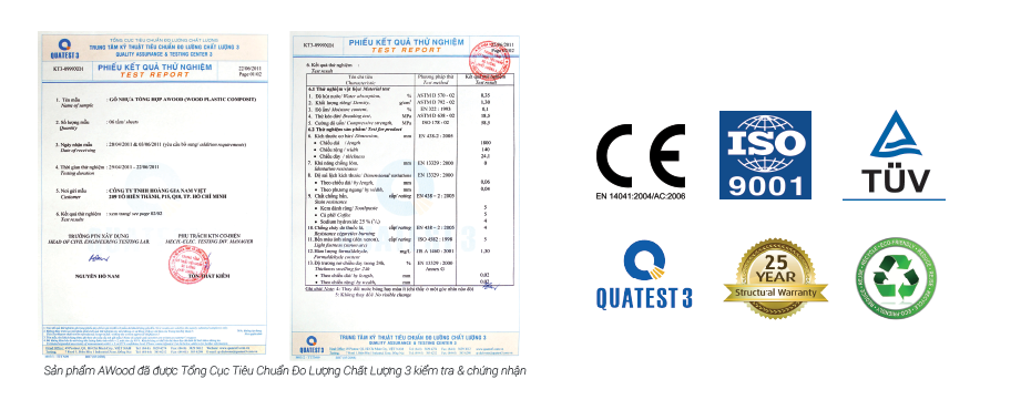chứng chỉ gỗ nhựa AWood