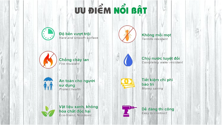 ưu điểm nổi bật ván nhựa vân gỗ 3K