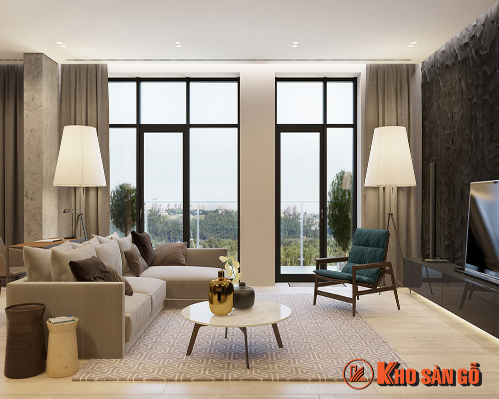 Top 20 mẫu sàn gỗ phòng khách hiện đại sang trọng
