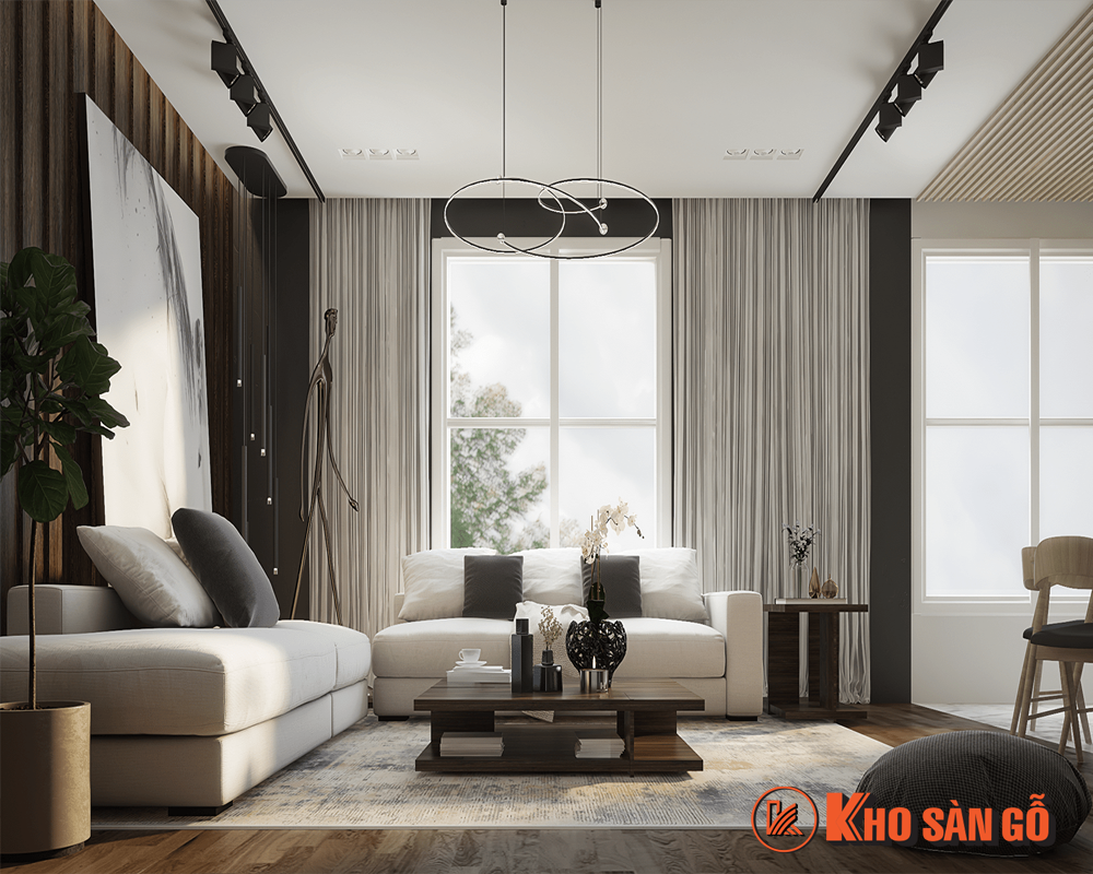 Top 20 mẫu sàn gỗ phòng khách hiện đại sang trọng