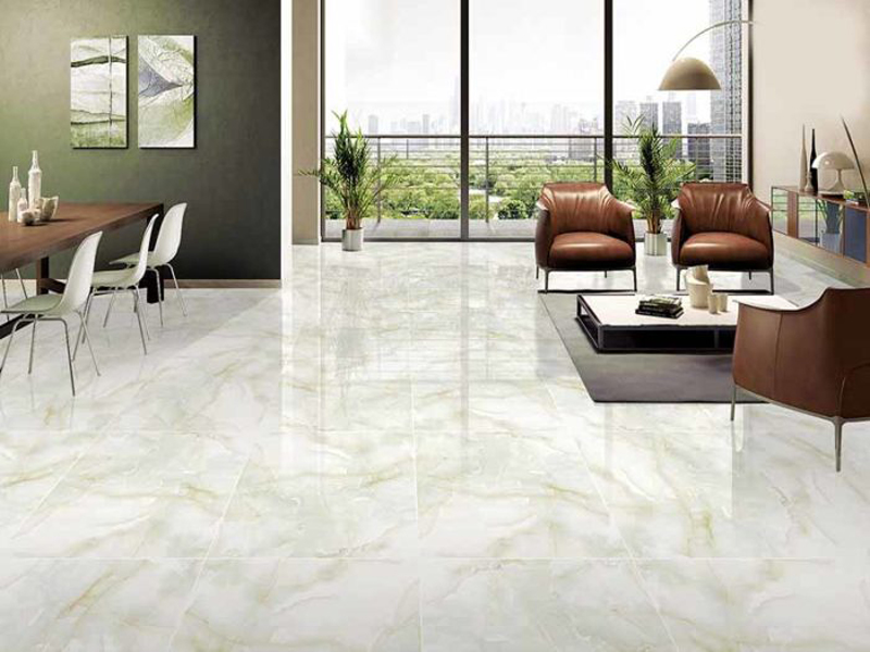 Sàn gạch men vân đá, vân gỗ và hoa văn đa dạng nhưng lạnh chân khi sử dụng.