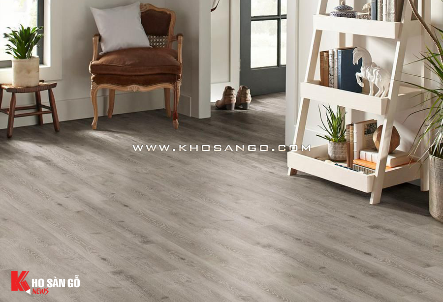Sàn nhựa PVC vân gỗ cho không gian sàn ấm áp.