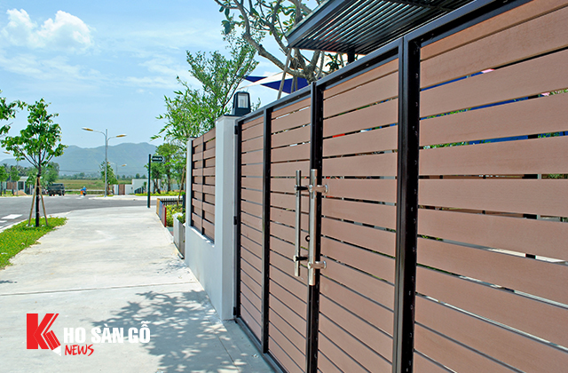Ốp cổng tại nhà mẫu Nha Trang
