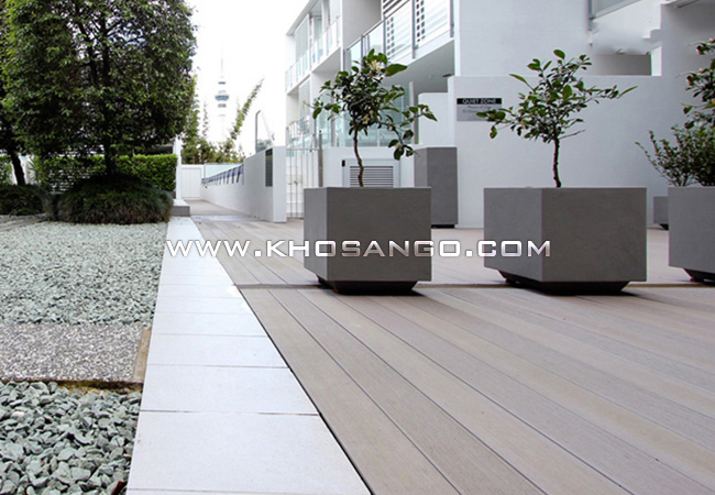 Gỗ nhựa ngoài trời AWood lót sàn ngoại thất sang trọng