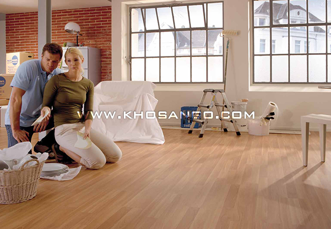 Sàn gỗ lót sàn phòng khách