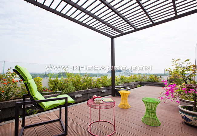 Sàn gỗ ngoài trời lót sàn sân thượng