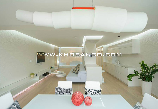 Sàn gỗ công nghiệp lót sàn phòng khách