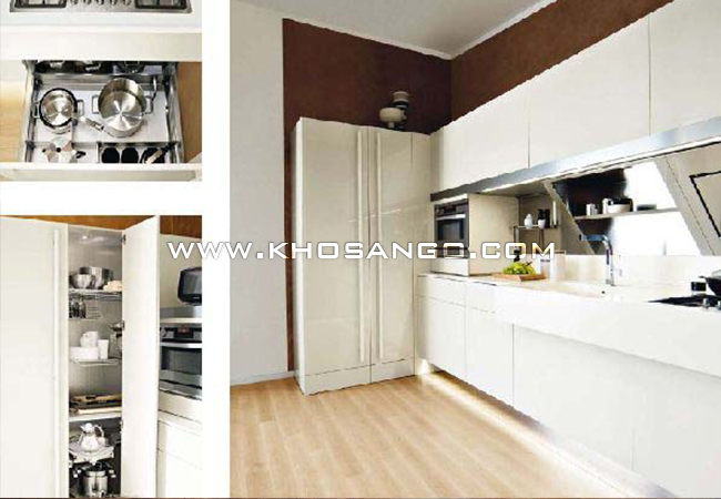 Sàn gỗ công nghiệp lót sàn phòng bếp