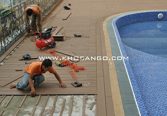 Cách lắp đặt sàn gỗ ngoài trời AWood