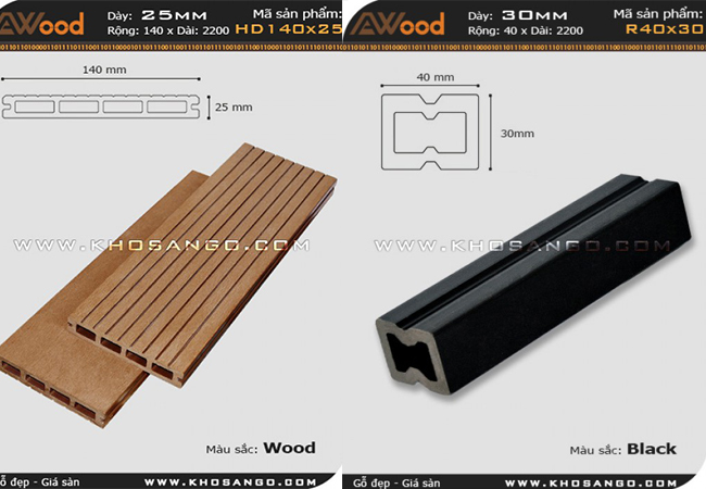 sản phẩm awood cần lắp đặt
