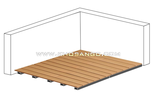 Tiếp tục lắp đặt thanh gỗ nhựa AWood