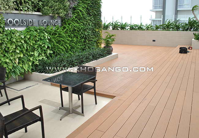Lắp đặt sàn gỗ ngoài trời AWood tại Sunrise City