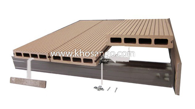 Băt đầu lắp đặt sàn gỗ ngoài trời
