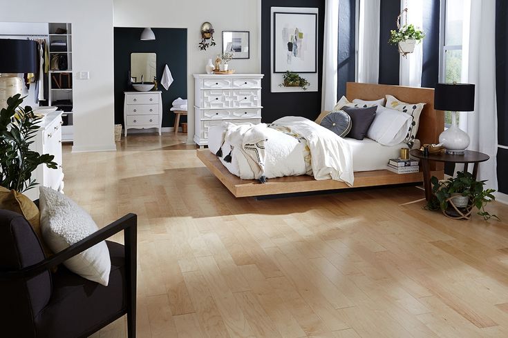 Phòng ngủ kết hợp giữa màu trắng và đen