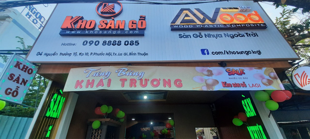Kho sàn gỗ Lagi Bình Thuận tưng bừng khai trương.