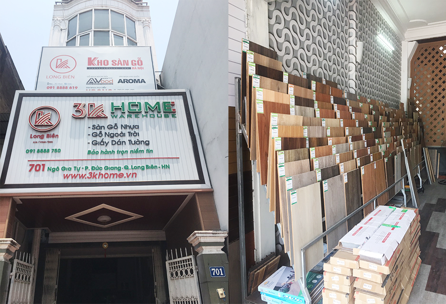 showroom kho sàn gỗ long biên hà nội