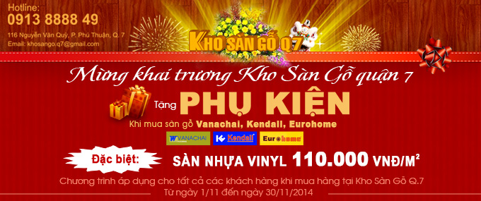khuyến mãi sàn gỗ tại kho quận 7