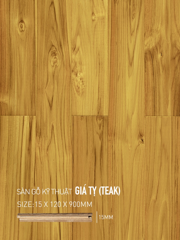 Sàn gỗ Giá Tỵ Engineered 120x900mm