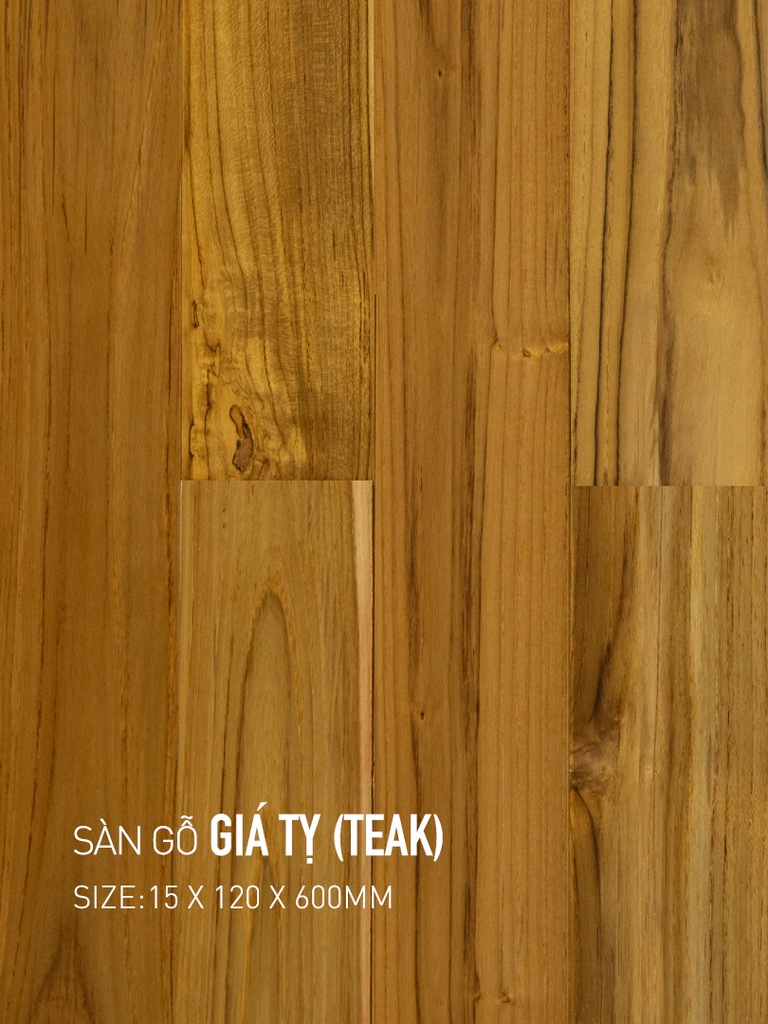 Sàn gỗ Giá tỵ-Teak 120x600mm