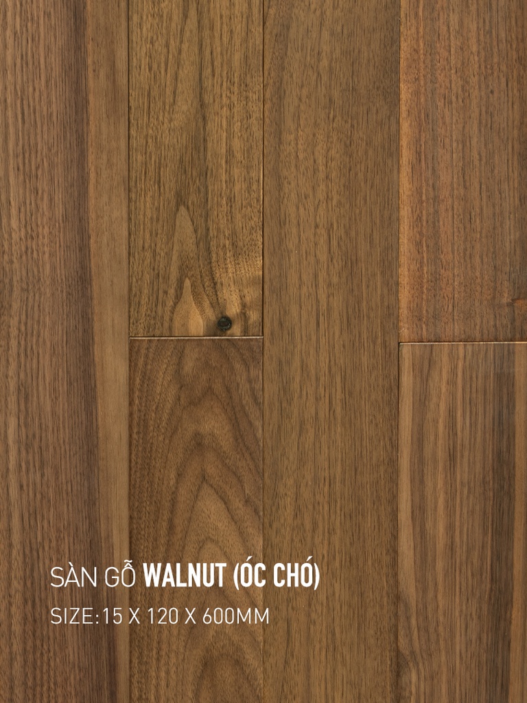 Sàn gỗ Walnut 120x600mm