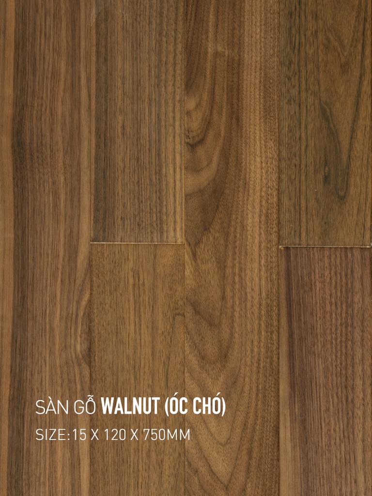 Sàn gỗ Walnut 120x750mm