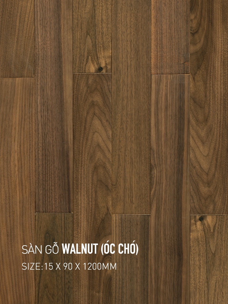 Sàn gỗ Walnut 90x1200mm