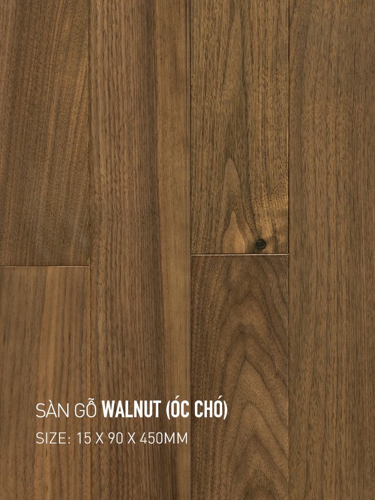Sàn gỗ Walnut 90x450mm