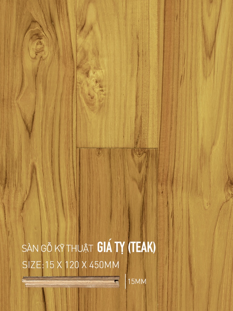 Sàn gỗ Giá Tỵ Engineered 120x450mm