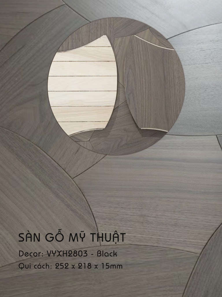 Sàn gỗ Mỹ Thuật Black - VYXH2803