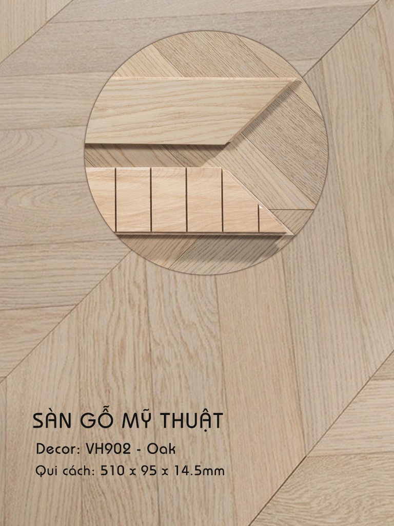Sàn gỗ Mỹ Thuật Oak - VH902