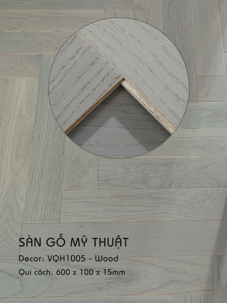 Sàn gỗ Mỹ Thuật Wood- VQH1005