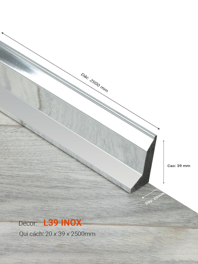 Len Tường Nhựa L39 INOX