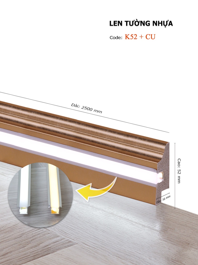 Len Tường Led K52+CU