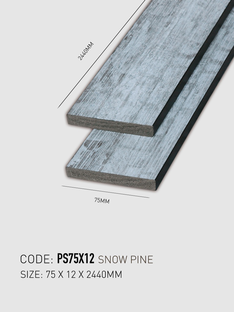 UltraWood PS75x12 Snow Pine