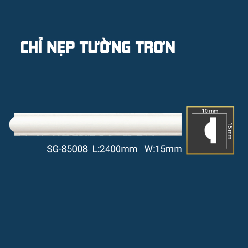 Chỉ Nẹp Tường Trơn SG-85008