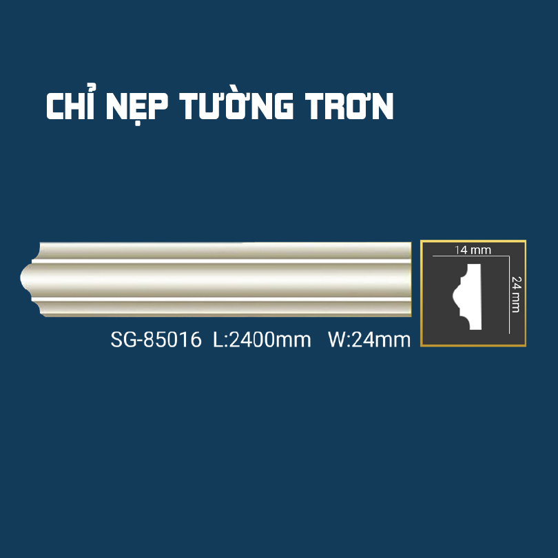 Chỉ Nẹp Tường Trơn SG-85016