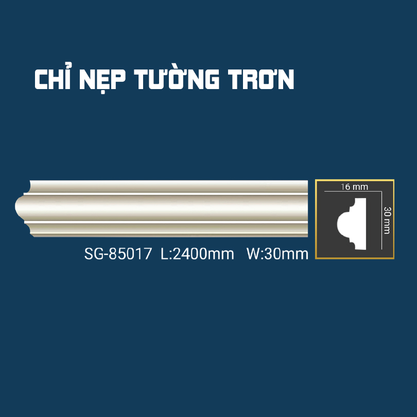 Chỉ Nẹp Tường Trơn SG-85023