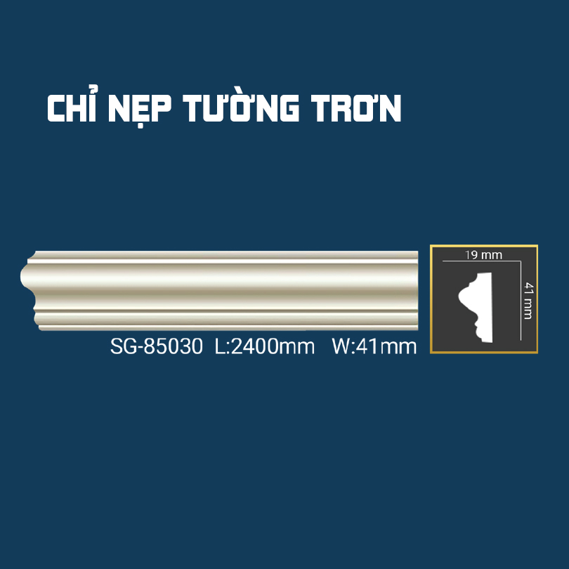 Chỉ Nẹp Tường Trơn SG-85030