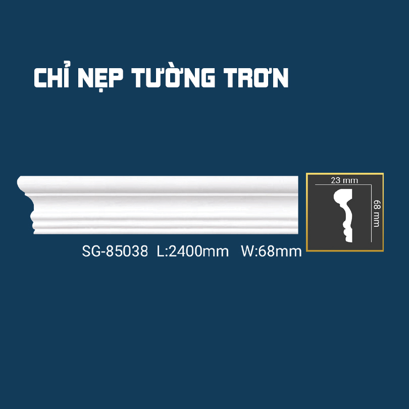 Chỉ Nẹp Tường Trơn SG-85038