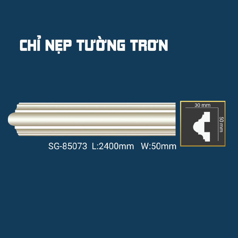 Chỉ Nẹp Tường Trơn SG-85073