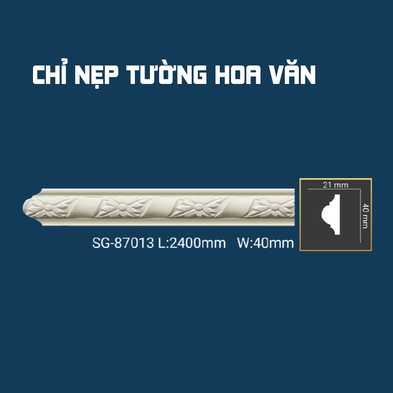 Chỉ Nẹp Tường Hoa Văn SG-87013