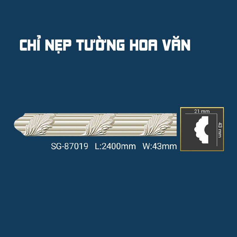 Chỉ Nẹp Tường Hoa Văn SG-87019