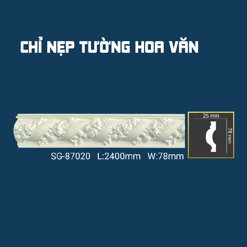 Chỉ Nẹp Tường Hoa Văn SG-87020