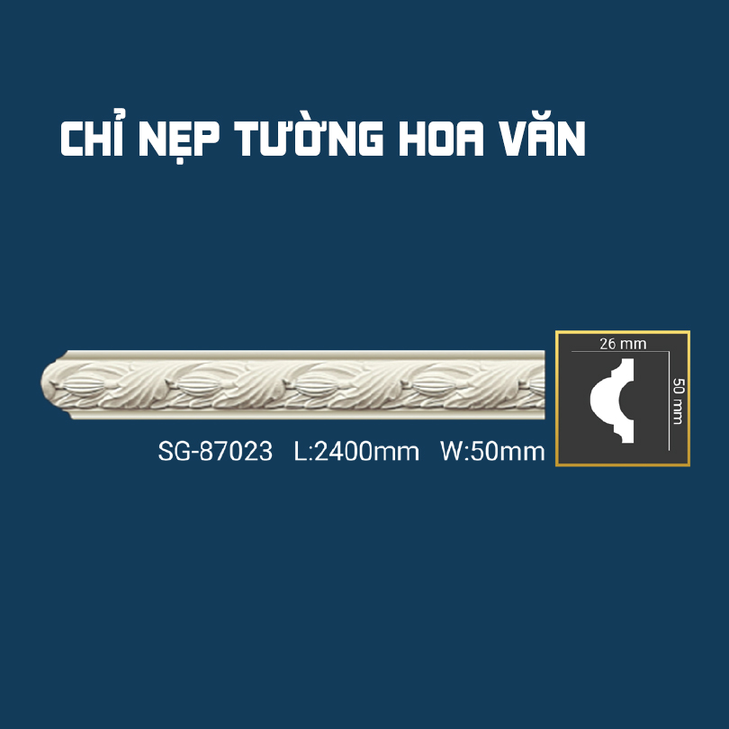 Chỉ Nẹp Tường Hoa Văn SG-87023